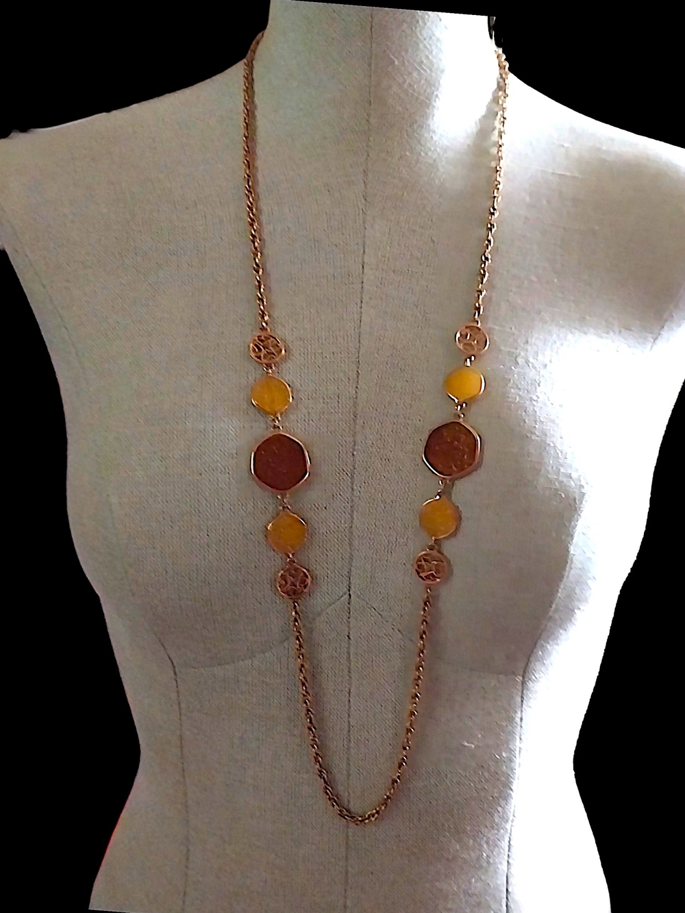 Long Gold-Tone Necklace